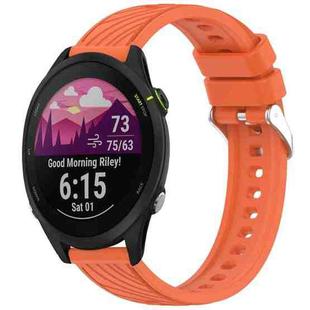 For Garmin Forerunner 255 Music Stripe Texture 22mm Silicone Watch Band(Orange)