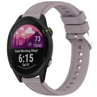 For Garmin Forerunner 255 Music Stripe Texture 22mm Silicone Watch Band(Roland Purple)