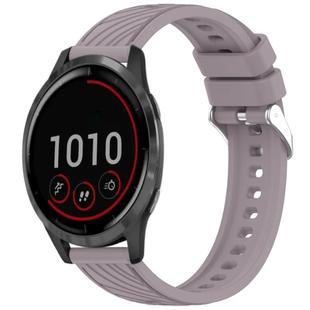 For Garmin Vivoactive 4 Stripe Texture 22mm Silicone Watch Band(Roland Purple)