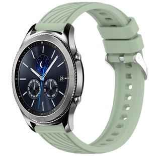 For Samsung Gear S3 Classic Stripe Texture 22mm Silicone Watch Band(Light Green)