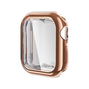 For Apple Watch Series 10 46mm Full Coverage TPU Electroplated Watch Case(Rose Gold)