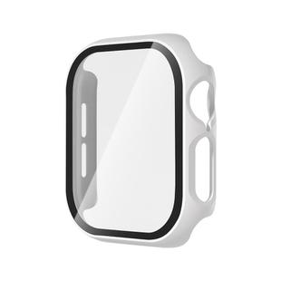 For Apple Watch Series 10 46mm Tempered Glass Film Integrated PC Watch Case(White)