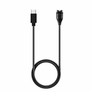 For Garmin Fenix 8 AMOLED USB-C / Type-C Interface Smart Watch Charging Cable, Length: 1m(black)