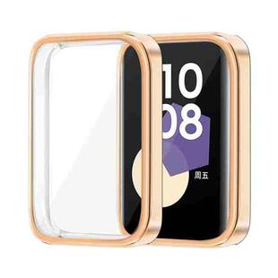 For Honor Band 9 ENKAY Hat-Prince Full Coverage Electroplated Soft TPU Case with Screen Protection(Rose Gold)