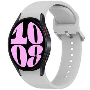 For Samsung Galaxy Watch 6 44mm Solid Color Colorful Buckle Quick Release Silicone Watch Band(Gray)