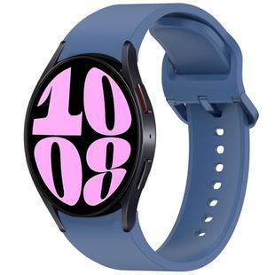 For Samsung Galaxy Watch 6 44mm Solid Color Colorful Buckle Quick Release Silicone Watch Band(Blue)