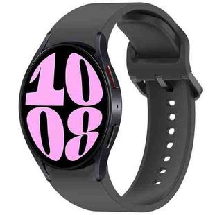 For Samsung Galaxy Watch 6 40mm Solid Color Colorful Buckle Quick Release Silicone Watch Band(Dark Gray)