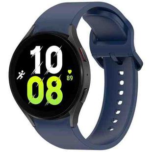 For Samsung Galaxy Watch 5 40 / 44mm Solid Color Colorful Buckle Quick Release Silicone Watch Band(Dark Blue)