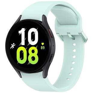 For Samsung Galaxy Watch 5 40 / 44mm Solid Color Colorful Buckle Quick Release Silicone Watch Band(Light Green)