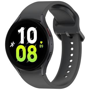 For Samsung Galaxy Watch 5 40 / 44mm Solid Color Colorful Buckle Quick Release Silicone Watch Band(Dark Gray)