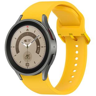 For Samsung Galaxy Watch 5 Pro Solid Color Colorful Buckle Quick Release Silicone Watch Band(Yellow)