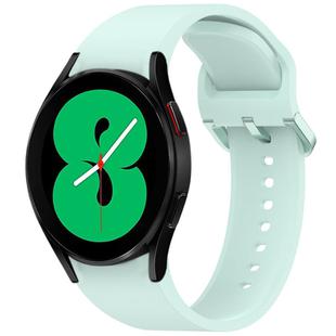 For Samsung Galaxy Watch 4 40 / 44mm Solid Color Colorful Buckle Quick Release Silicone Watch Band(Light Green)