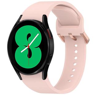 For Samsung Galaxy Watch 4 40 / 44mm Solid Color Colorful Buckle Quick Release Silicone Watch Band(Pink)