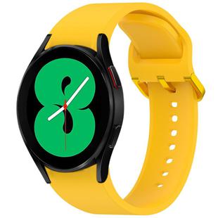 For Samsung Galaxy Watch 4 40 / 44mm Solid Color Colorful Buckle Quick Release Silicone Watch Band(Yellow)