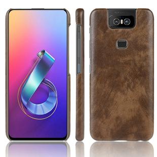 Shockproof Litchi Texture PC + PU Case for Asus Zenfone 6/6Z ZS630KL(Brown)