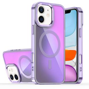 For iPhone 11 Bright Shadow Magsafe Discoloration Phone Case(Purple)