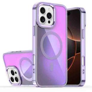 For iPhone 16 Pro Max Bright Shadow Magsafe Discoloration Phone Case(Purple)