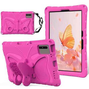 For Xiaomi Pad 6 11 2023 Butterfly Bracket EVA Shockproof Tablet Case(Rose Red)
