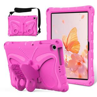 For Honor Pad X8 / X8 Lite 10.1 Butterfly Bracket EVA Shockproof Tablet Case(Rose Red)