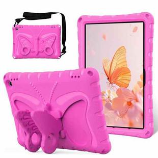 For Amazon Kindle Fire Max 11 2023 Butterfly Bracket EVA Shockproof Tablet Case(Rose Red)