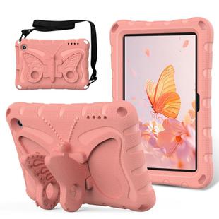 For Amazon Kindle Fire HD7 2022 Butterfly Bracket EVA Shockproof Tablet Case(Pink Orange)