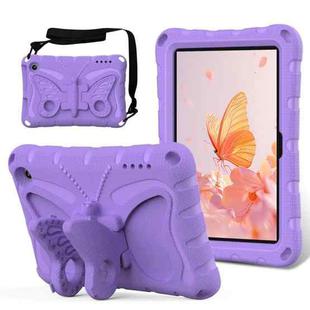 For Amazon Kindle Fire HD7 2022 Butterfly Bracket EVA Shockproof Tablet Case(Light Purple)