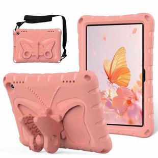 For Amazon Kindle Fire HD8 /8 Plus 2020/2022 Butterfly Bracket EVA Shockproof Tablet Case(Pink Orange)