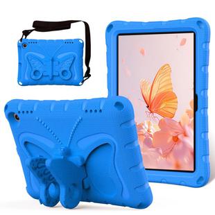 For Amazon Kindle Fire HD8 /8 Plus 2020/2022 Butterfly Bracket EVA Shockproof Tablet Case(Blue)