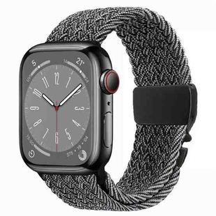 For Apple Watch 46mm / 49mm / 45mm / 44mm Metal Buckle Nylon Braided Watch Band(Calx)