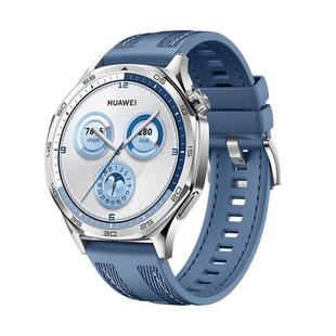 For Huawei Watch GT 5 Pro 46mm Hybrid Nylon Silicone Watch Band(Light Blue)