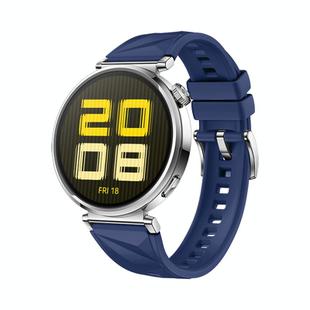 For Huawei Watch GT 5 41mm Solid Figure Homochromy Silicone Watch Band(Protoblue)