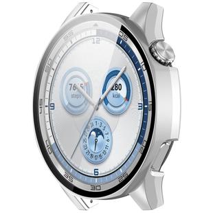 For Huawei Watch GT 5 46mm Tempered Glass Film Integrated PC Watch Protective Case(Frosted Silver)