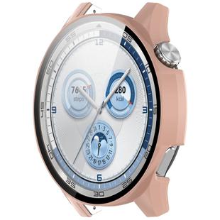 For Huawei Watch GT 5 46mm Tempered Glass Film Integrated PC Watch Protective Case(Cherry Pink)