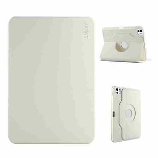 For iPad Pro 11 2024 ENKAY 360 Rotation TPU Leather Smart Tablet Case with Pen Slot(Beige)