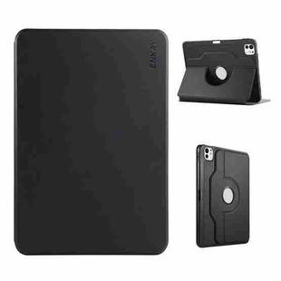 For iPad Pro 13 2024 ENKAY 360 Rotation TPU Leather Smart Tablet Case with Pen Slot(Black)