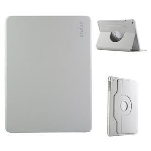 For iPad Air / Air 2 / 9.7 2017 / 2018 ENKAY 360 Rotation TPU Leather Smart Tablet Case with Pen Slot(Grey)