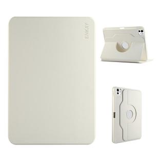 For iPad Air 11 2024 / 2025 / Air 10.9 2022 ENKAY 360 Rotation TPU Leather Smart Tablet Case with Pen Slot(Beige)
