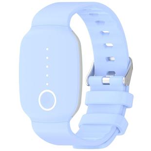 For EmeTerm Fashion Solid Color Silver Buckle Silicone Watch Band(Cornflower Blue)