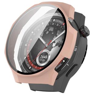 For Huawei Watch GT 5 Pro 46mm Ordinary Style Tempered Glass Film Integrated PC Watch Case(Cherry Pink)