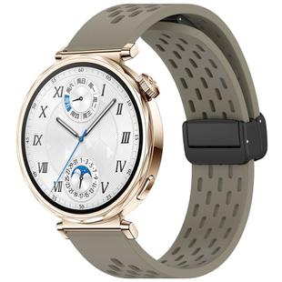 For Huawei Watch GT 5 41mm Folding Magnetic Buckle Silicone Watch Band(Space Gray)