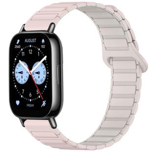 For Redmi Watch 5 Lite Two Color Magnetic Buckle Silicone Watch Band(Oxford Pink Starlight)