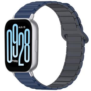 For Redmi Watch 5 Active Two Color Magnetic Buckle Silicone Watch Band(Midnight Blue Gray)
