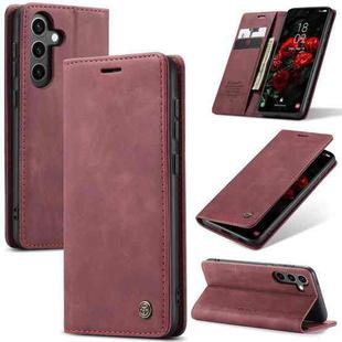 For Samsung Galaxy S24 FE 5G CaseMe 013 Multifunctional Horizontal Flip Leather Phone Case(Red)