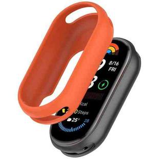 For Xiaomi Mi Band 8 Glossy Surface Silicone Watch Protective Case(Orange)