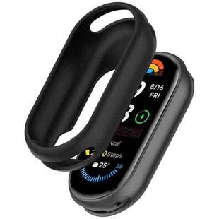 For Xiaomi Mi Band 8 Glossy Surface Silicone Watch Protective Case(Black)