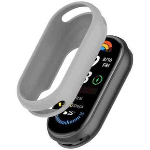 For Xiaomi Mi Band 8 Glossy Surface Silicone Watch Protective Case(Gray)