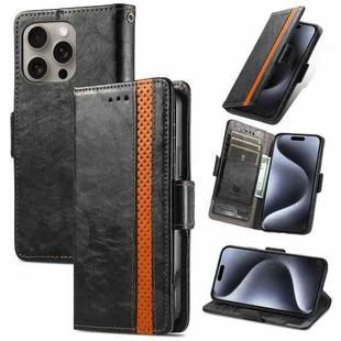 For iPhone 16 Pro CaseNeo Splicing Dual Magnetic Buckle Leather Phone Case(Black)