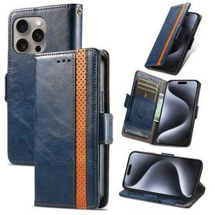 For iPhone 16 Pro Max CaseNeo Splicing Dual Magnetic Buckle Leather Phone Case(Blue)