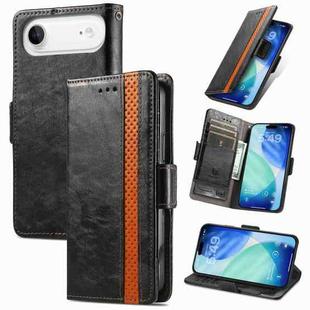 For iPhone Air CaseNeo Splicing Dual Magnetic Buckle Leather Phone Case(Black)