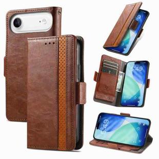 For iPhone Air CaseNeo Splicing Dual Magnetic Buckle Leather Phone Case(Brown)